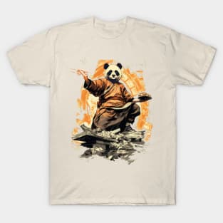 Dim Sum Panda Retro Design T-Shirt